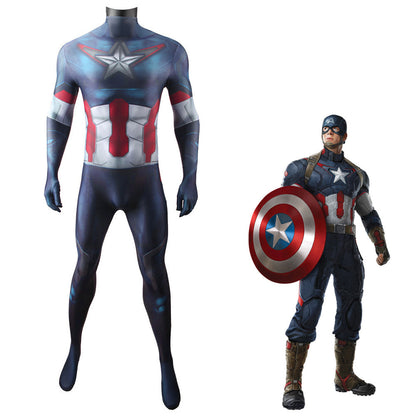 avengers captain america jumpsuits cosplay costume kids adult halloween bodysuit