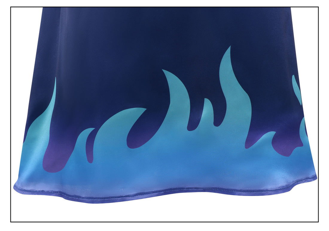 Identity V Antiquarian Qi Shiyi Blue Flame Cheongsam Cosplay Costumes