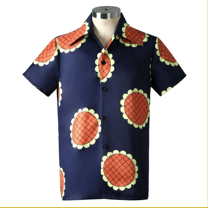 Anime Navigation Monkey D. Luffy Sunflower T-shirt Cosplay Costumes