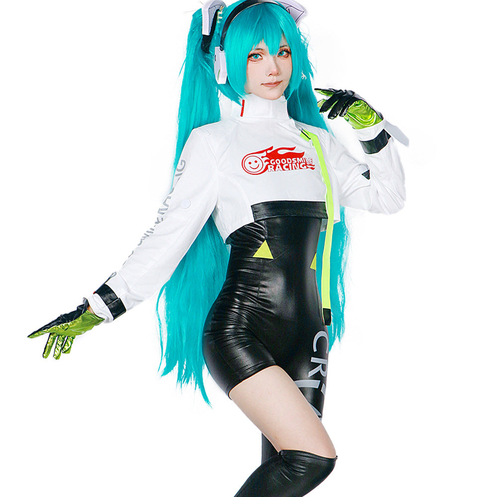 Hatsune Miku Racing Suits Bodysuit Full Set Cosplay Costume