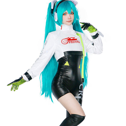 Hatsune Miku Racing Suits Bodysuit Full Set Cosplay Costume