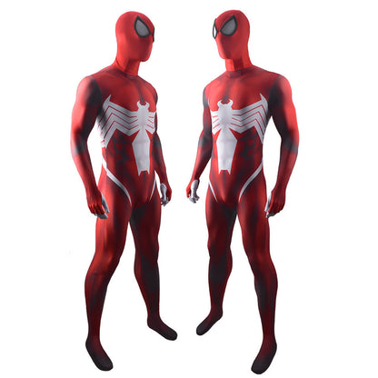 venom spider man symbiote red jumpsuits costume kids adult halloween bodysuit