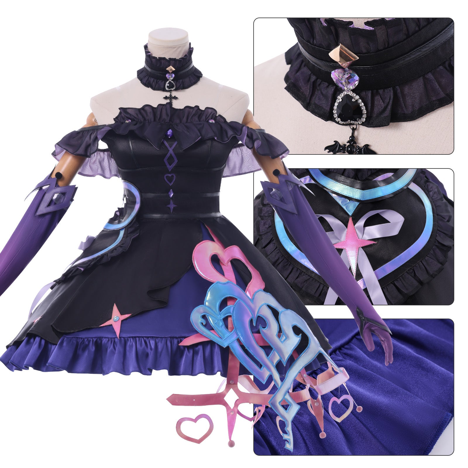 Game Honor of Kings Angela X Kuromi Heart Skin Cosplay Costumes