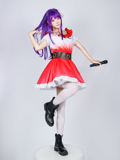 Oshi no Ko Hoshino Ai Red Dress Full Set Cosplay Costume