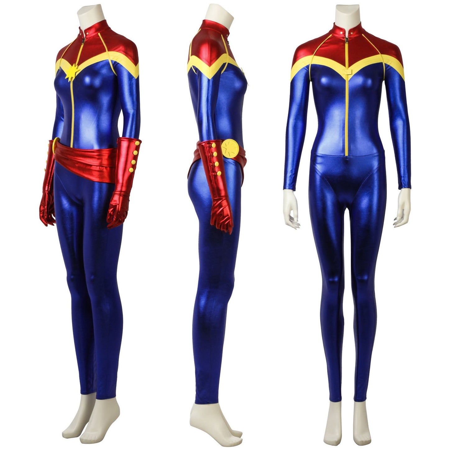 Captain Marvel Carol Danvers Ms. Marvel Comic Version Cosplay Costumes
