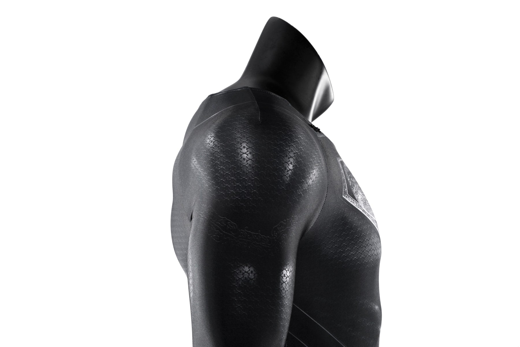 Justice League Superman Black Suit Jumpsuit with Cloak Cosplay Costumes