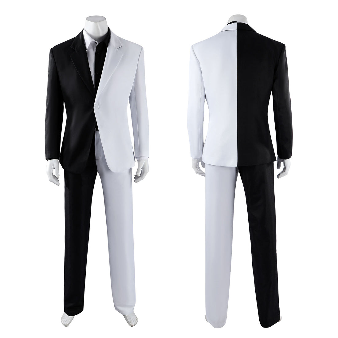 Absolute Two Face Black White Cosplay Costumes Absolute Batman Halloween Themed Party Outfits