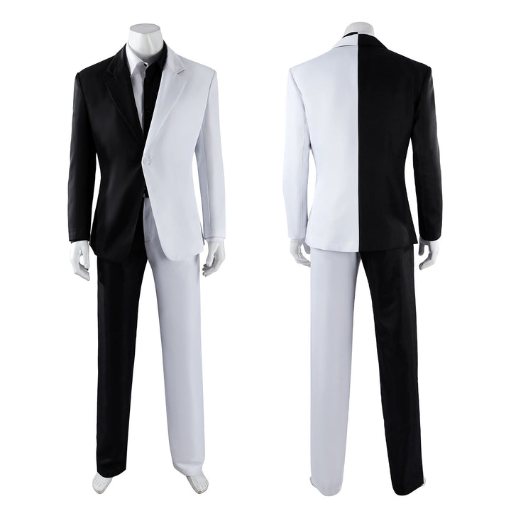 Absolute Two Face Black White Cosplay Costumes Absolute Batman Halloween Themed Party Outfits