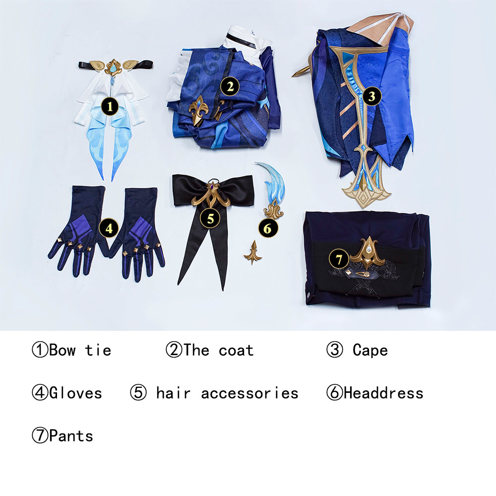 Game Genshin Impact Neuvillette Full Set Top Level Cosplay Costumes