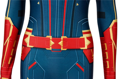 Captain Marvel Carol Danvers Digital Printed Female Jumpsuit Cosplay Costumes