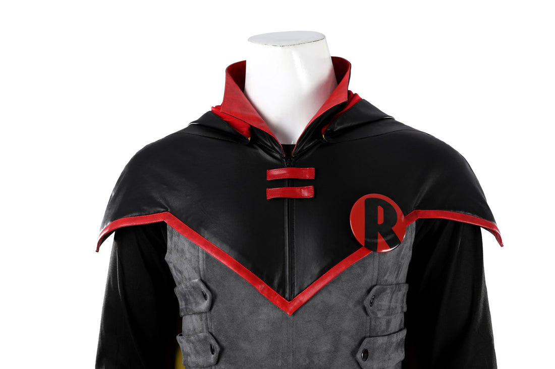 Batman: Son of The Demon Robin Damian Wayne Cosplay Costumes Halloween Suit with Cloak