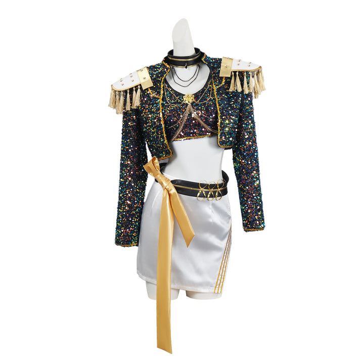 KPop Demon Hunters Rumi Zoey Mira Glitter Black Adult Kids Cosplay Costumes