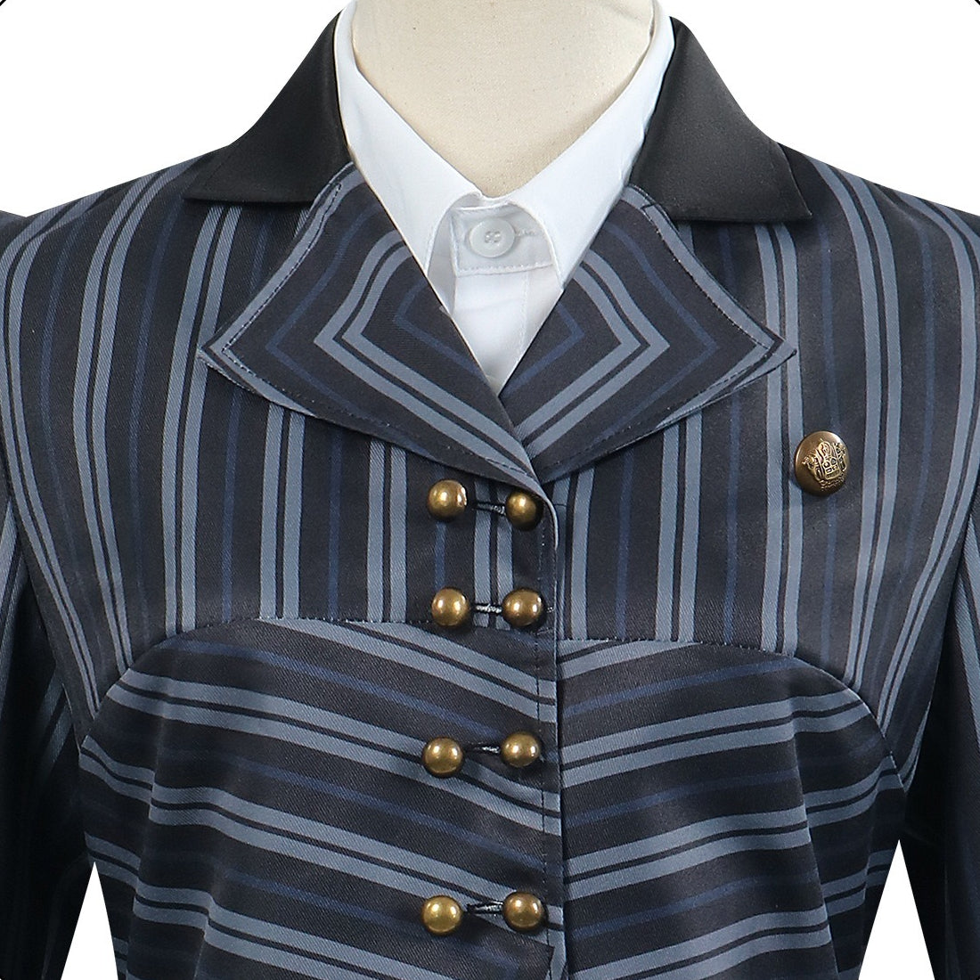 Wicked: For Good Witch Elphaba Black Stripe Suit Cosplay Costumes