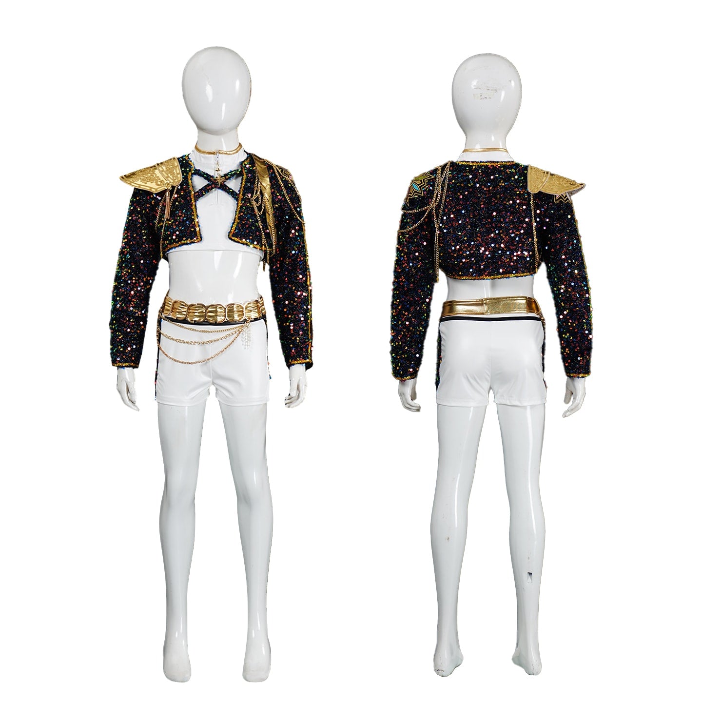 KPop Demon Hunters Rumi Zoey Mira Glitter Black Adult Kids Cosplay Costumes