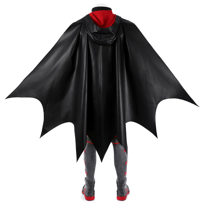 Batman: Son of The Demon Robin Damian Wayne Cosplay Costumes Halloween Suit with Cloak