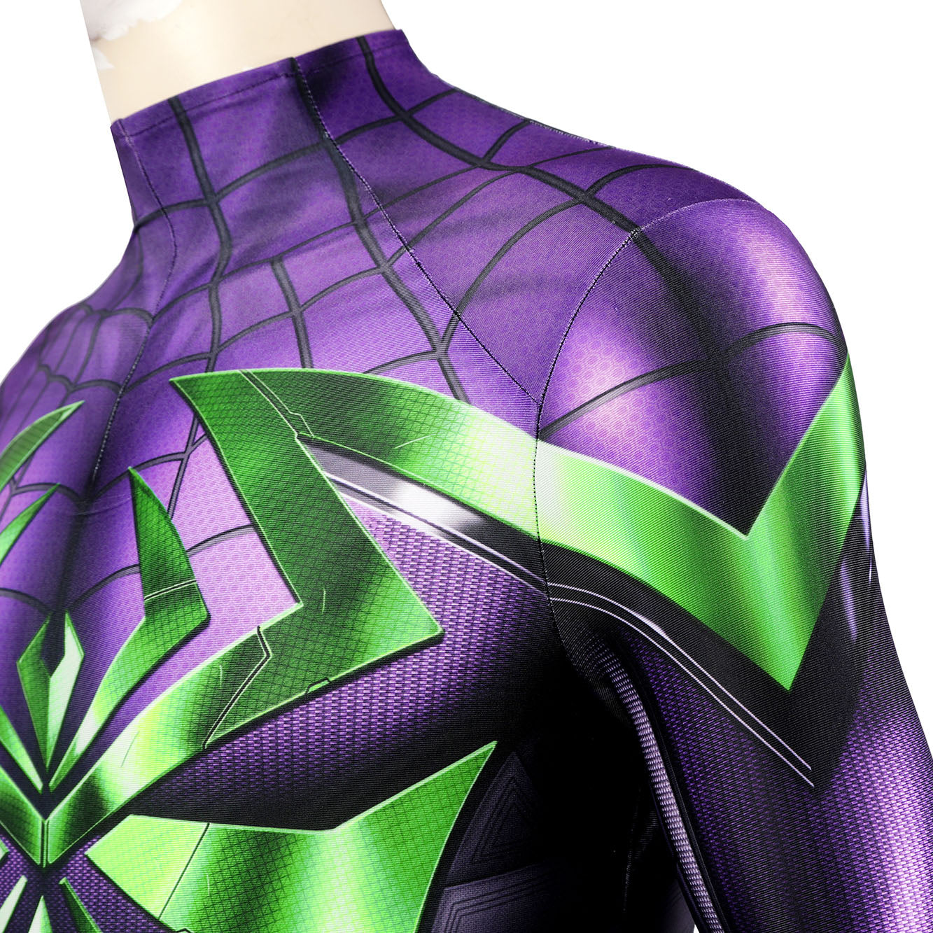 Marvel's Spider-Man Miles Morales Purple Reign Suit Male Jumpsuit Cosplay Costumes