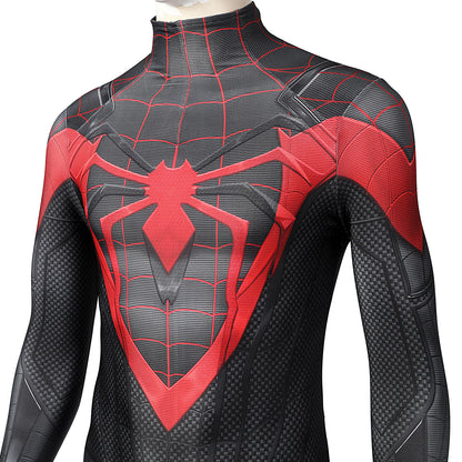 Spider-Man: Miles Morales PS5 Suit V2 Male Jumpsuit Cosplay Costumes