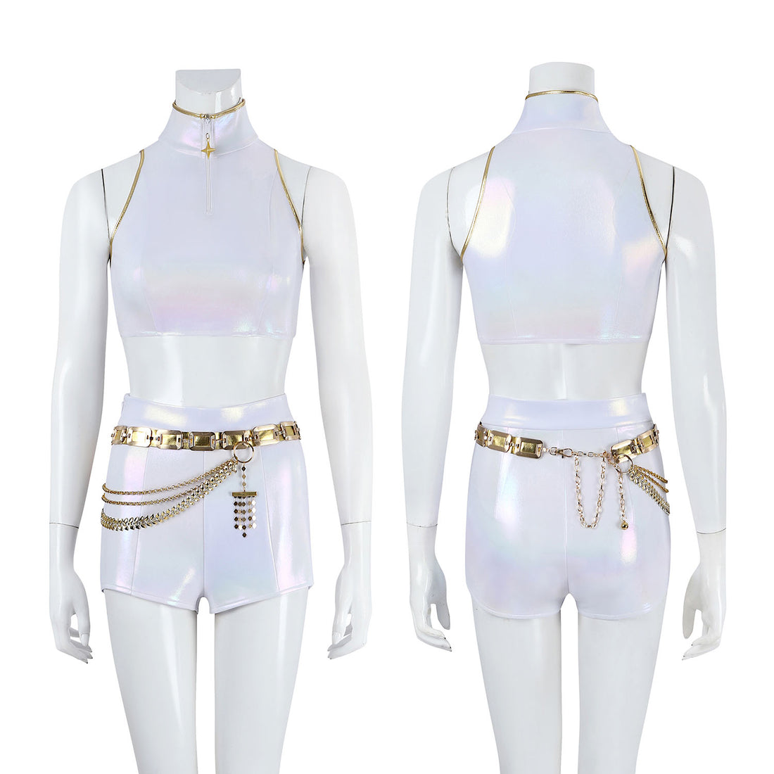 KPop Demon Hunters Rumi White Stage Outfit Cosplay Costumes