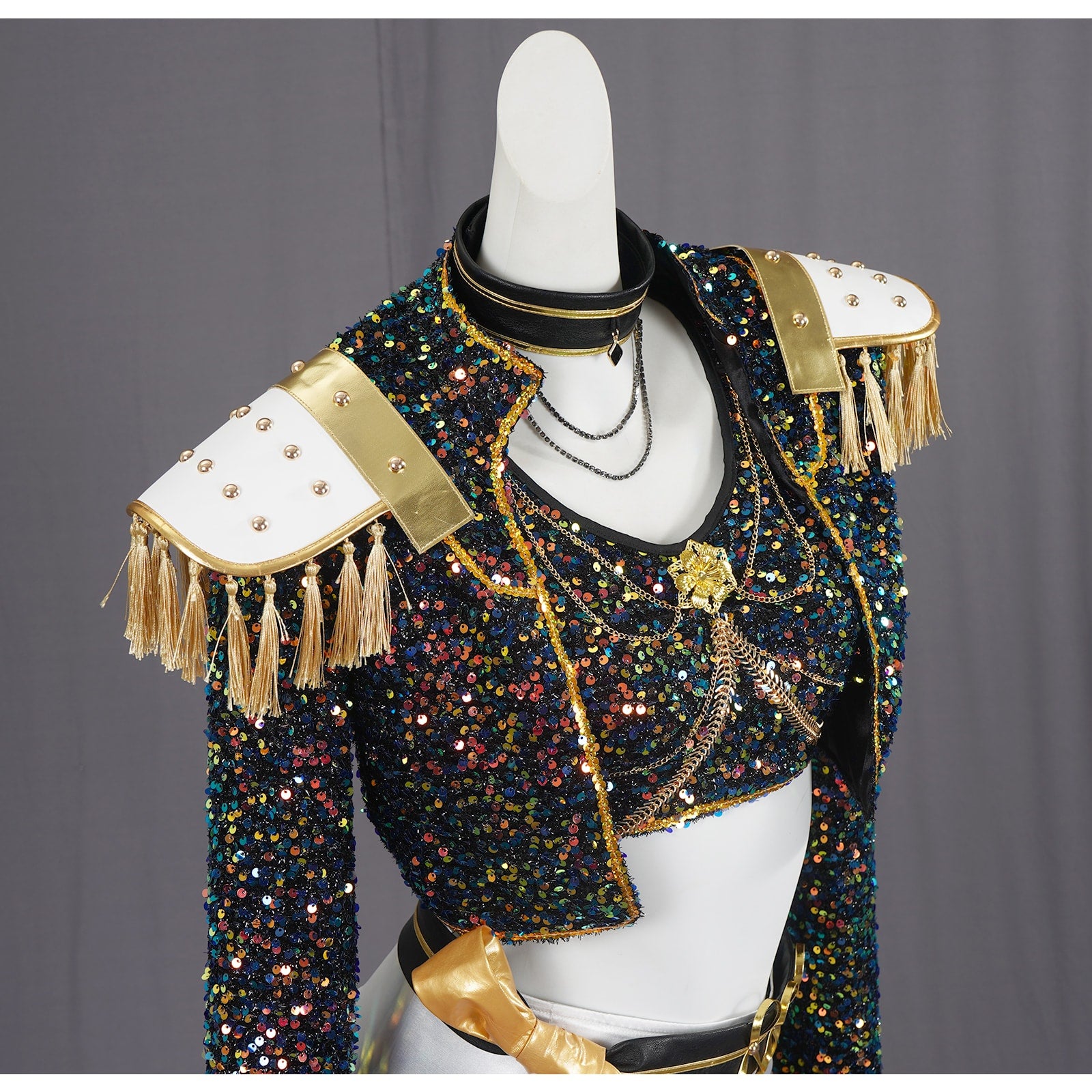 KPop Demon Hunters Rumi Zoey Mira Glitter Black Adult Kids Cosplay Costumes