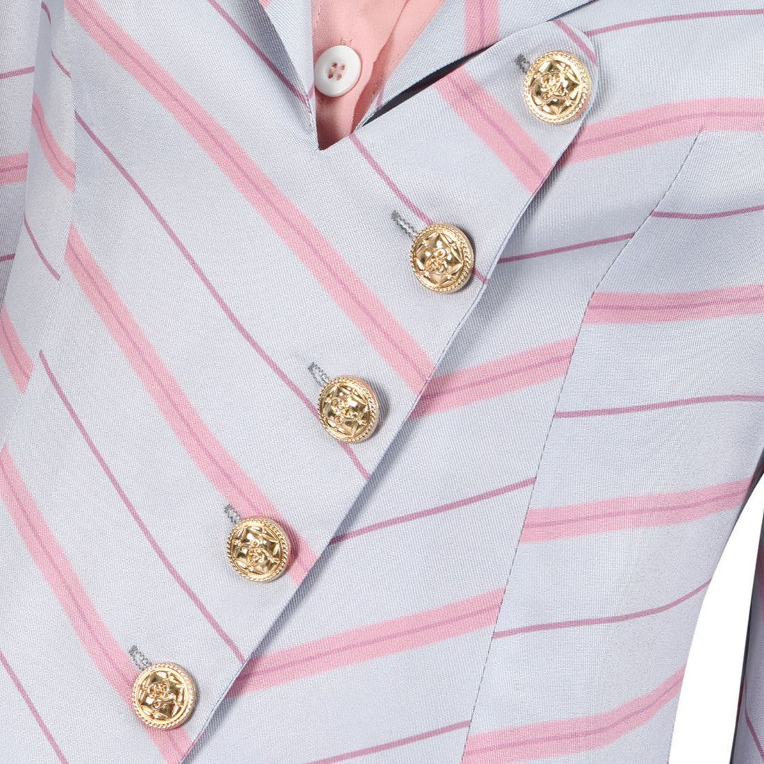 Wicked: For Good Witch Glinda Pink Stripe Suit Cosplay Costumes