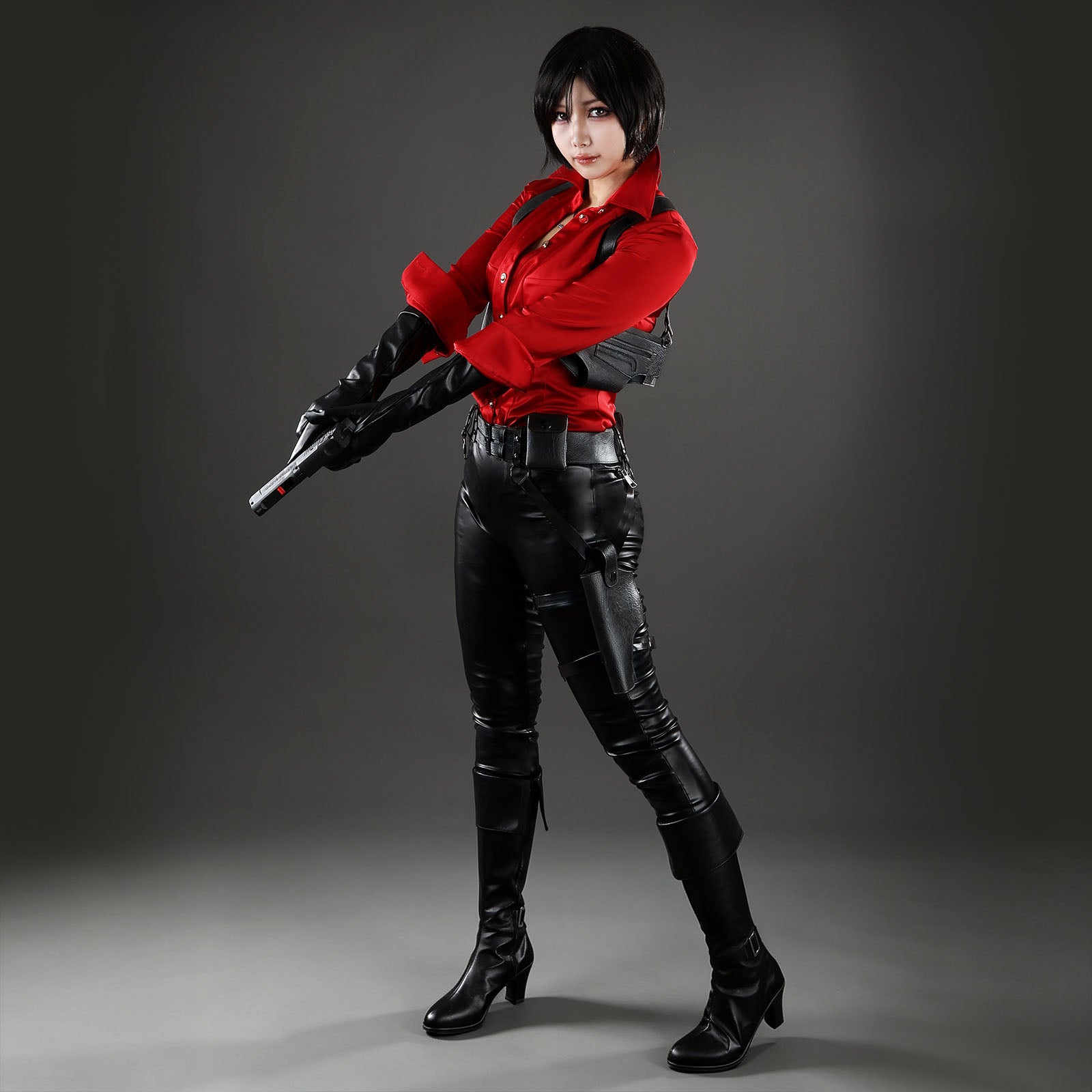 Resident Evil 6 Ada Wong Red Shirt Fullset Cosplay Costumes