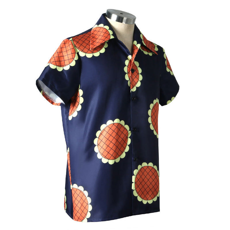 Anime Navigation Monkey D. Luffy Sunflower T-shirt Cosplay Costumes