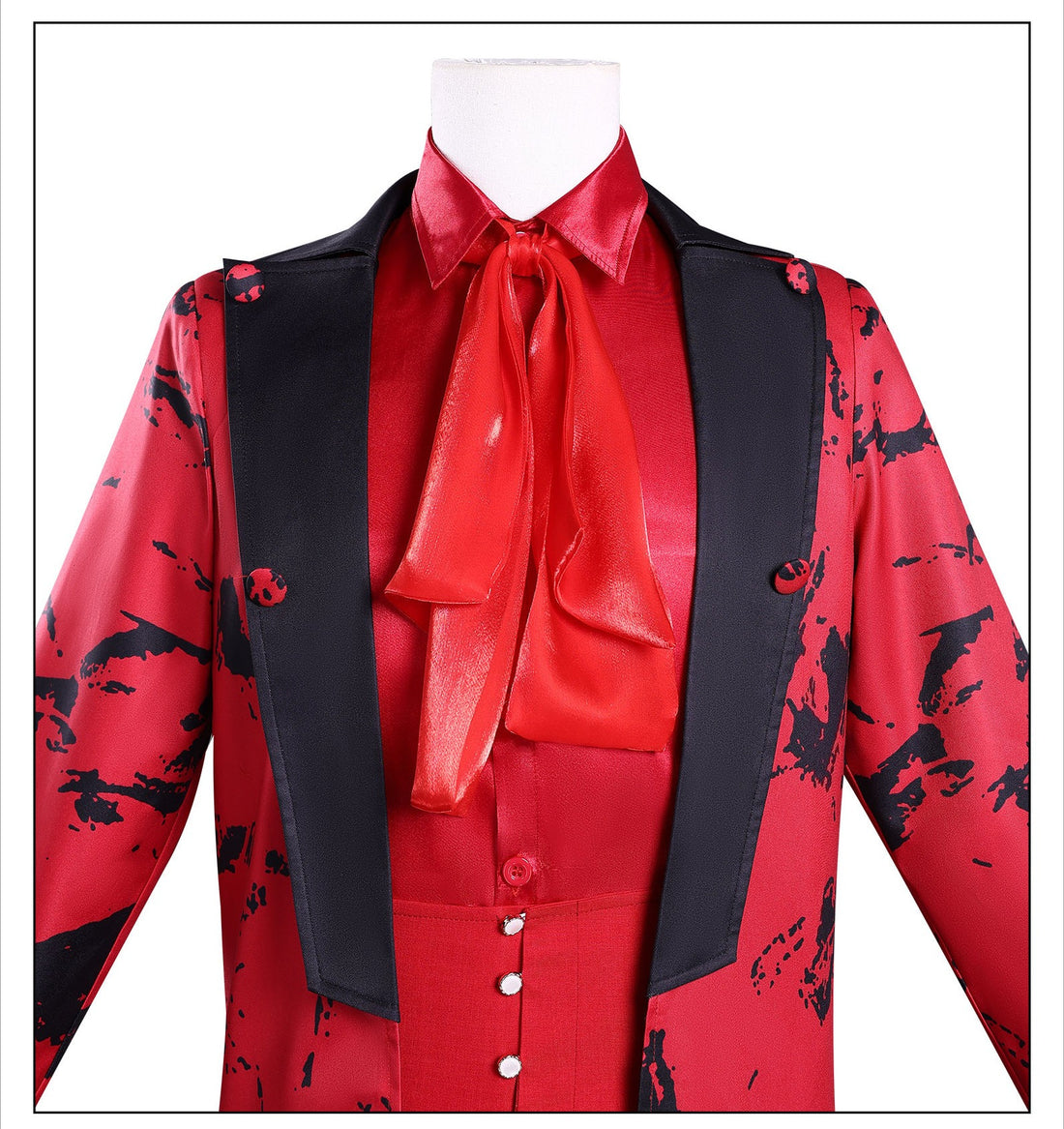 Wednesday 2 Addams Isaac Male Red Night Dress Cosplay Costumes