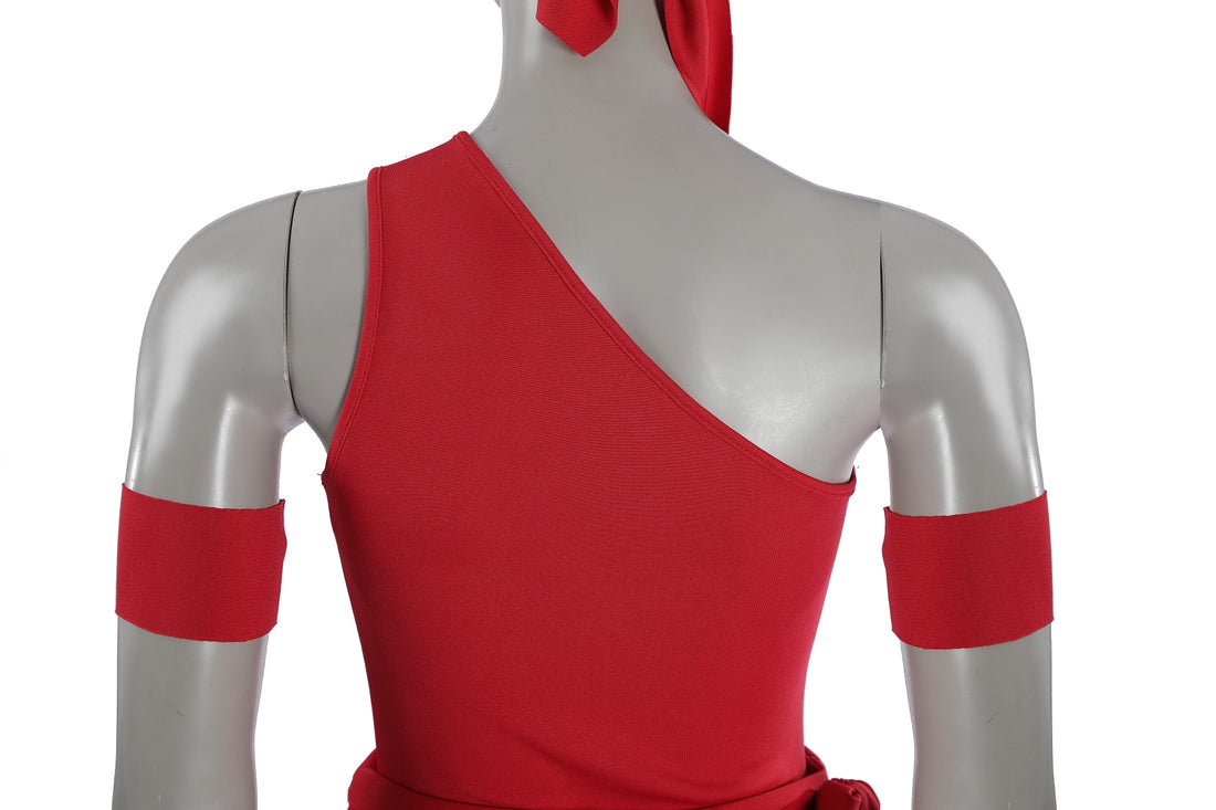 Daredevil Elektra Comic Edition Red Suits Cosplay Costumes Women Themed Party Outfits