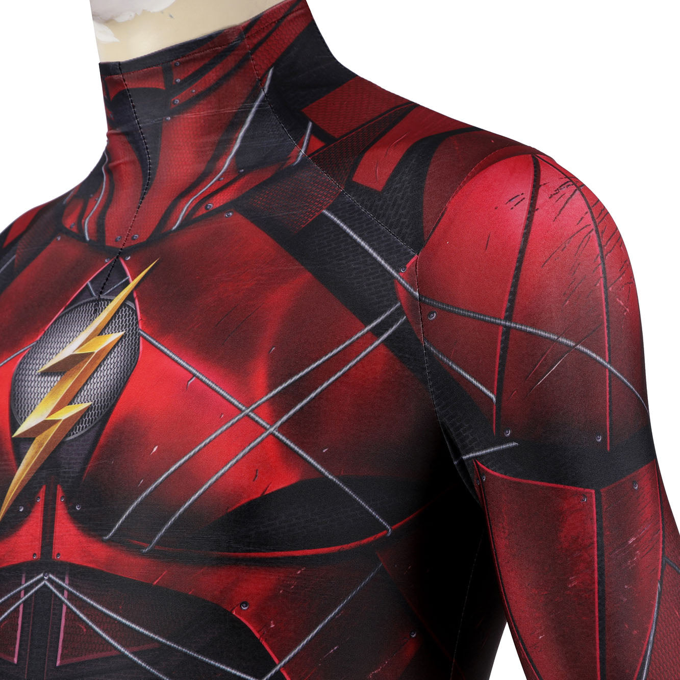 Justice League Barry Allen The Flash Male Jumpsuit with Mask Cosplay Costumes