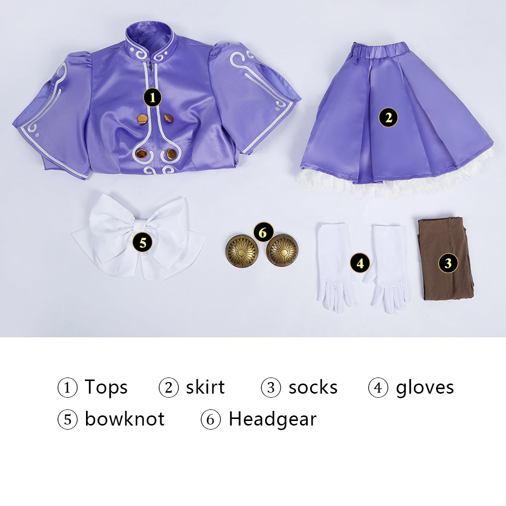 Street Fighte 6 INGRID Cosplay Costumes Purple Dress Women Themed Party Outfits