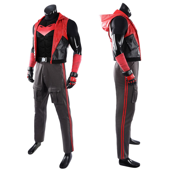 Rebirth Red Hood Jason Todd Red Suit Full Set Cosplay Costumes