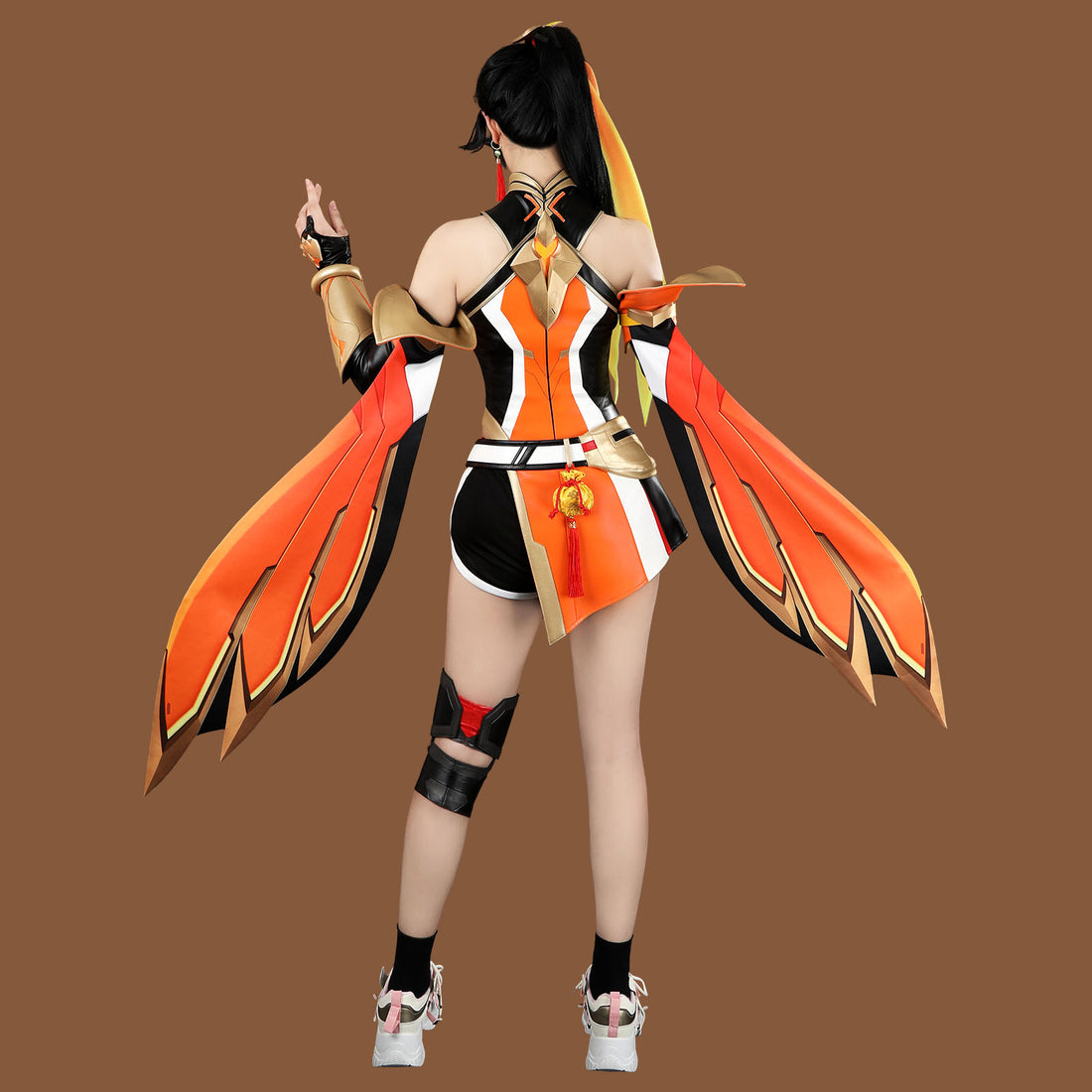 Overwatch Anran Orange Outfit Top Level Fullset Cosplay Costumes