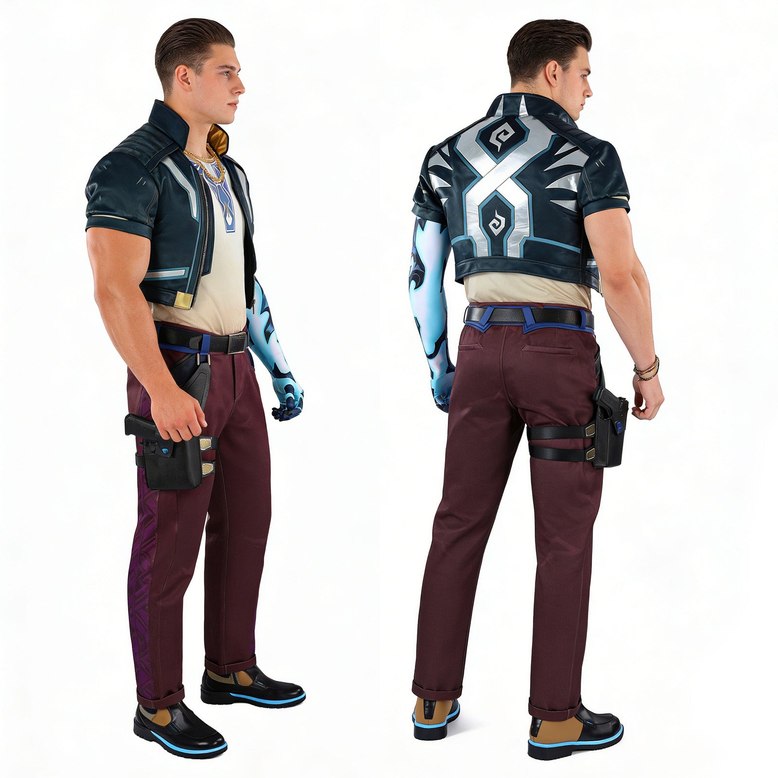 Game Valorant Veto Suit Top Fullset Cosplay Costumes