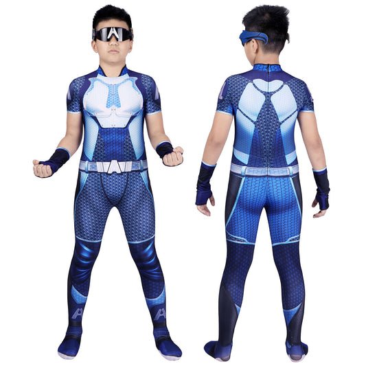 The Boys A-train Kids Jumpsuit with Glasses Cosplay Costumes