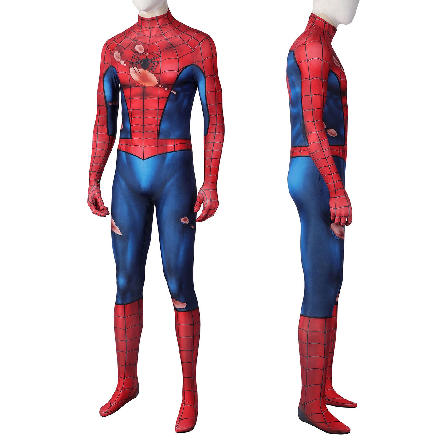 Marvel's Spider-Man PS5 Classic Suit Damaged Male Jumpsuit Cosplay Costumes