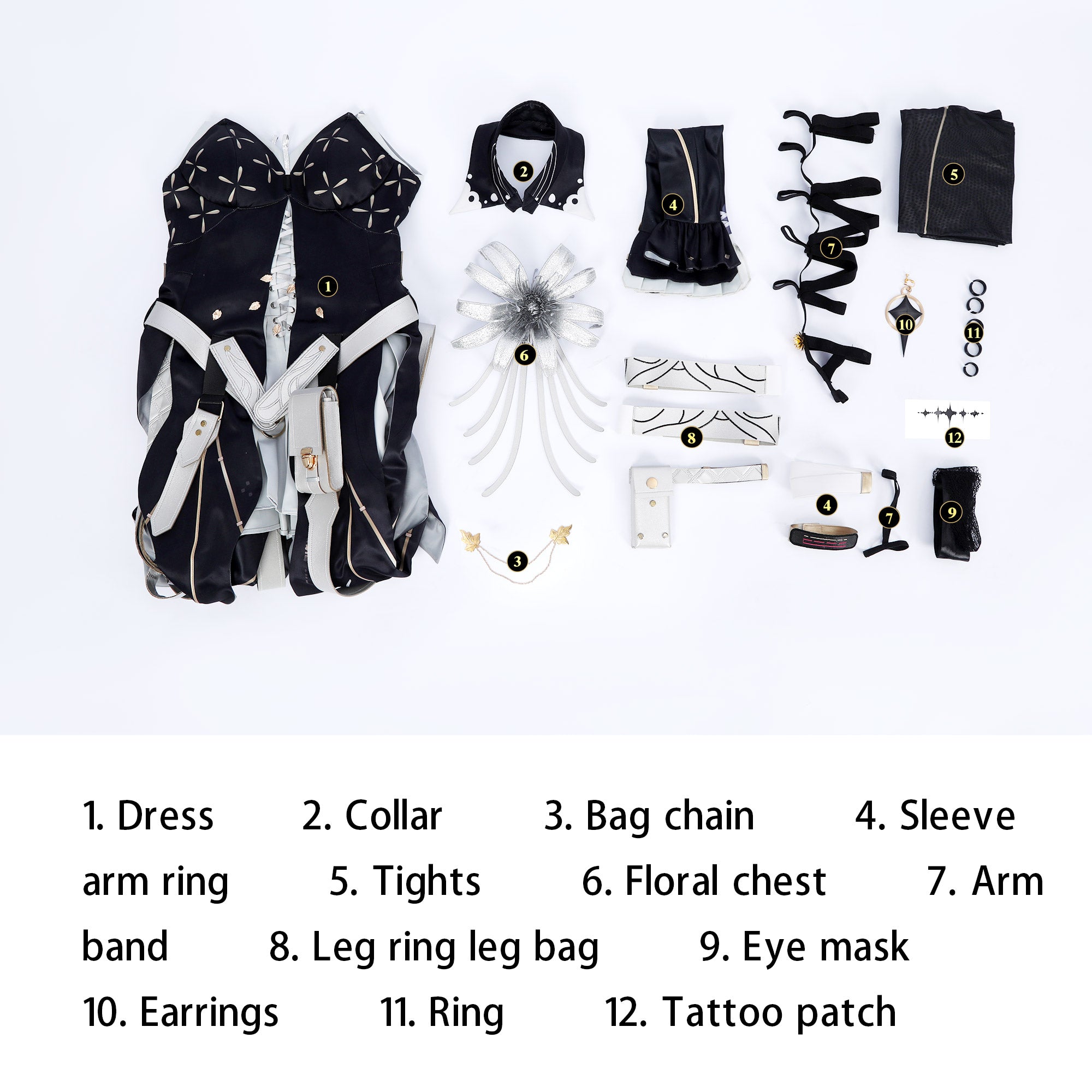 Wuthering Waves Havoc Phrolova Cosplay Costumes Women's Black Dress Themed Carnival Outfits