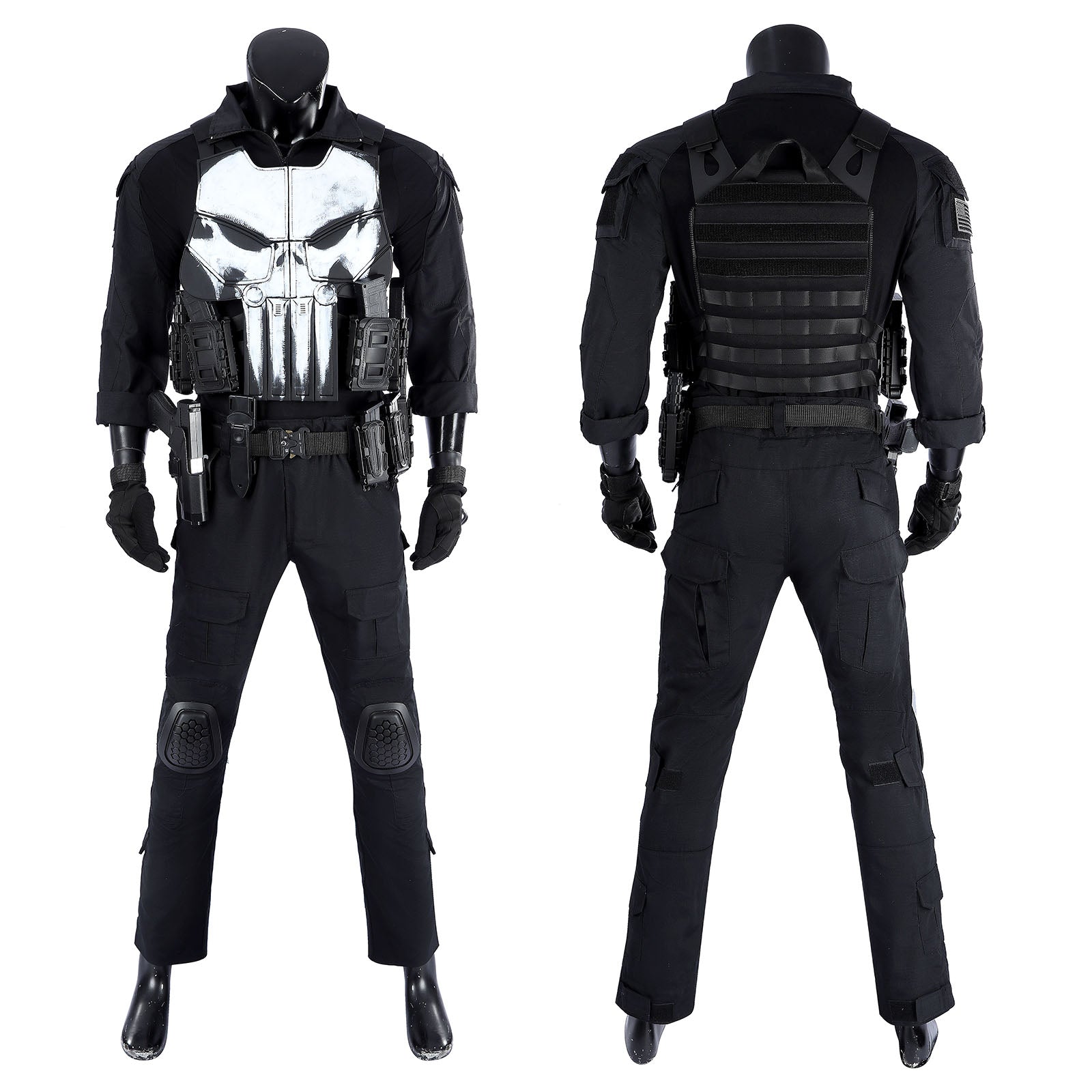 The Punisher One Last Kill Punisher Cosplay Costumes Frank Castle Skull Suit Halloween Outfits