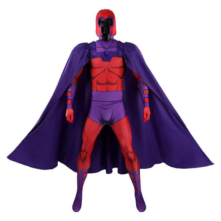 X-Men '97 Magneto Jumpsuit with Cloak Helmet Cosplay Costumes