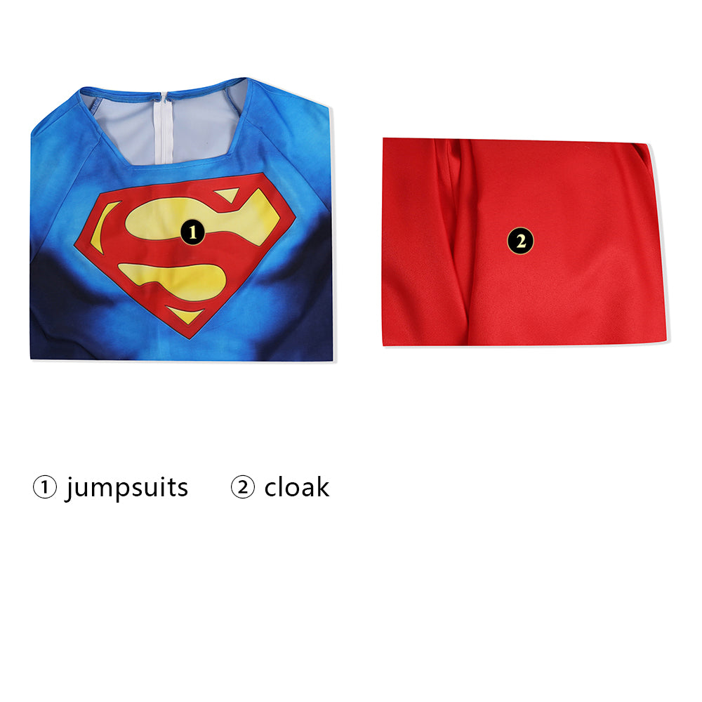 Superman 1978 Moive Christopher Reeve Male Jumpsuit Cosplay Costumes ...