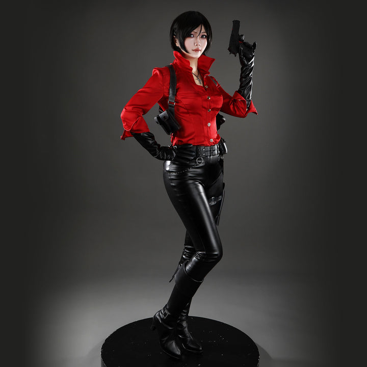 Resident Evil 6 Ada Wong Red Shirt Fullset Cosplay Costumes