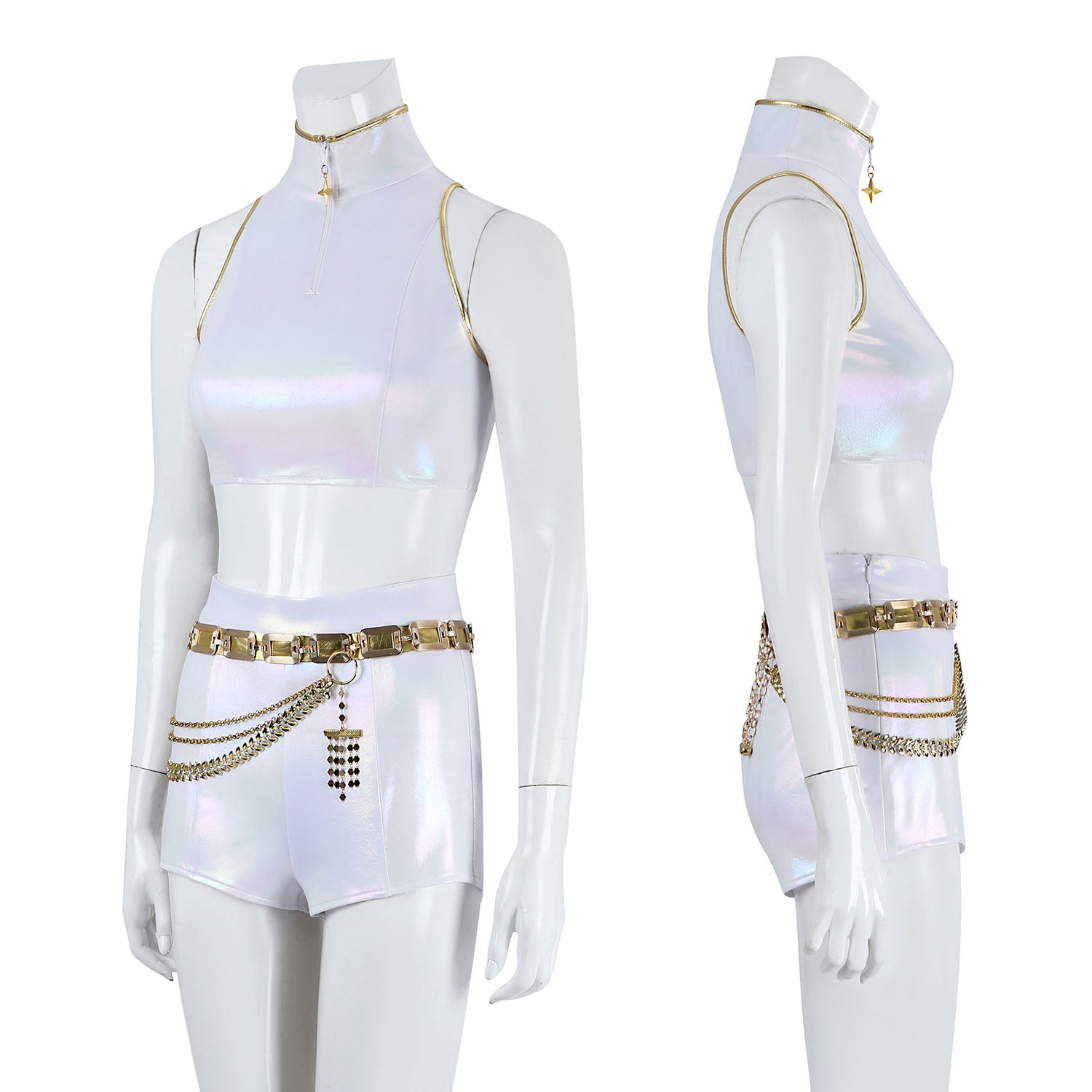 KPop Demon Hunters Rumi White Stage Outfit Cosplay Costumes