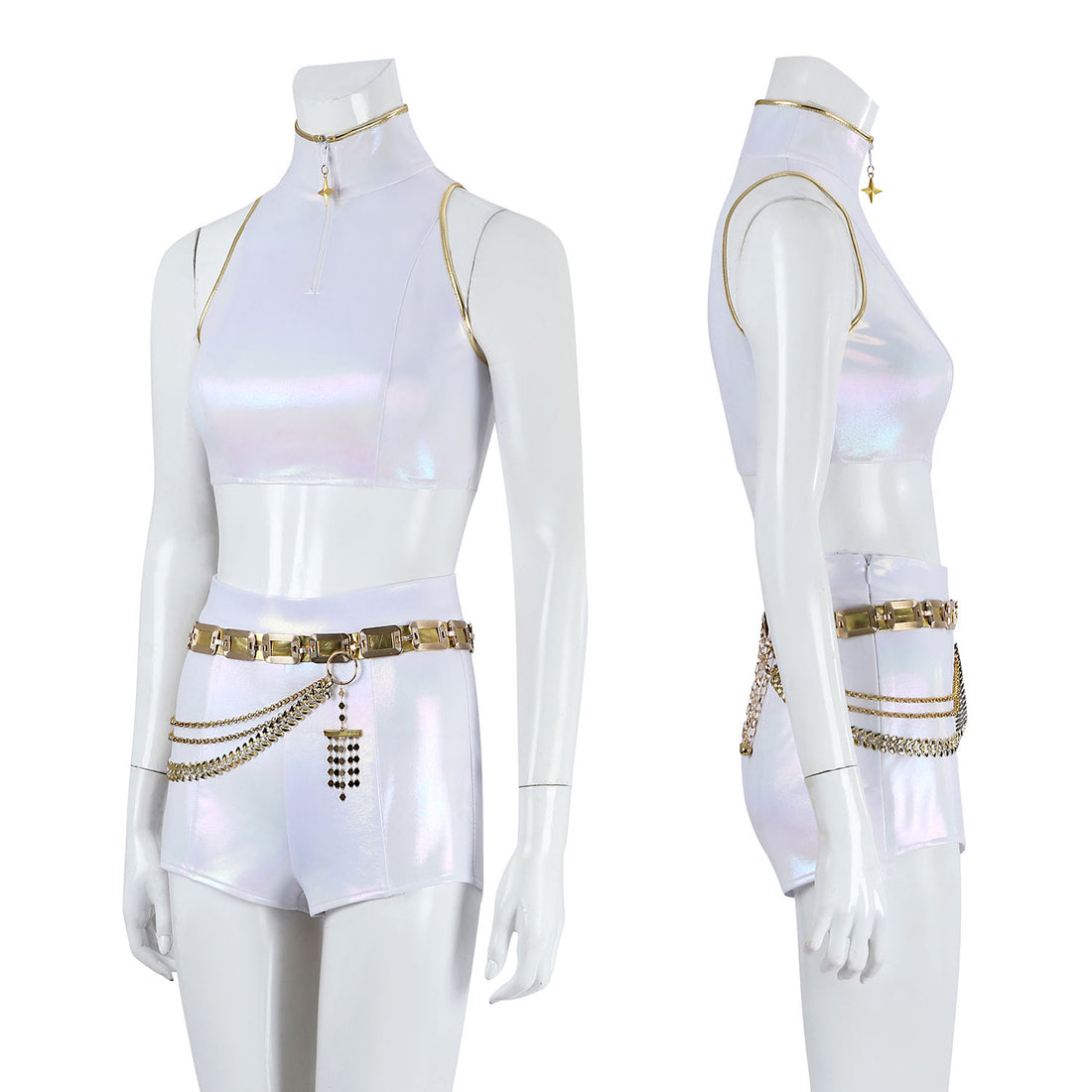 KPop Demon Hunters Rumi White Stage Outfit Cosplay Costumes