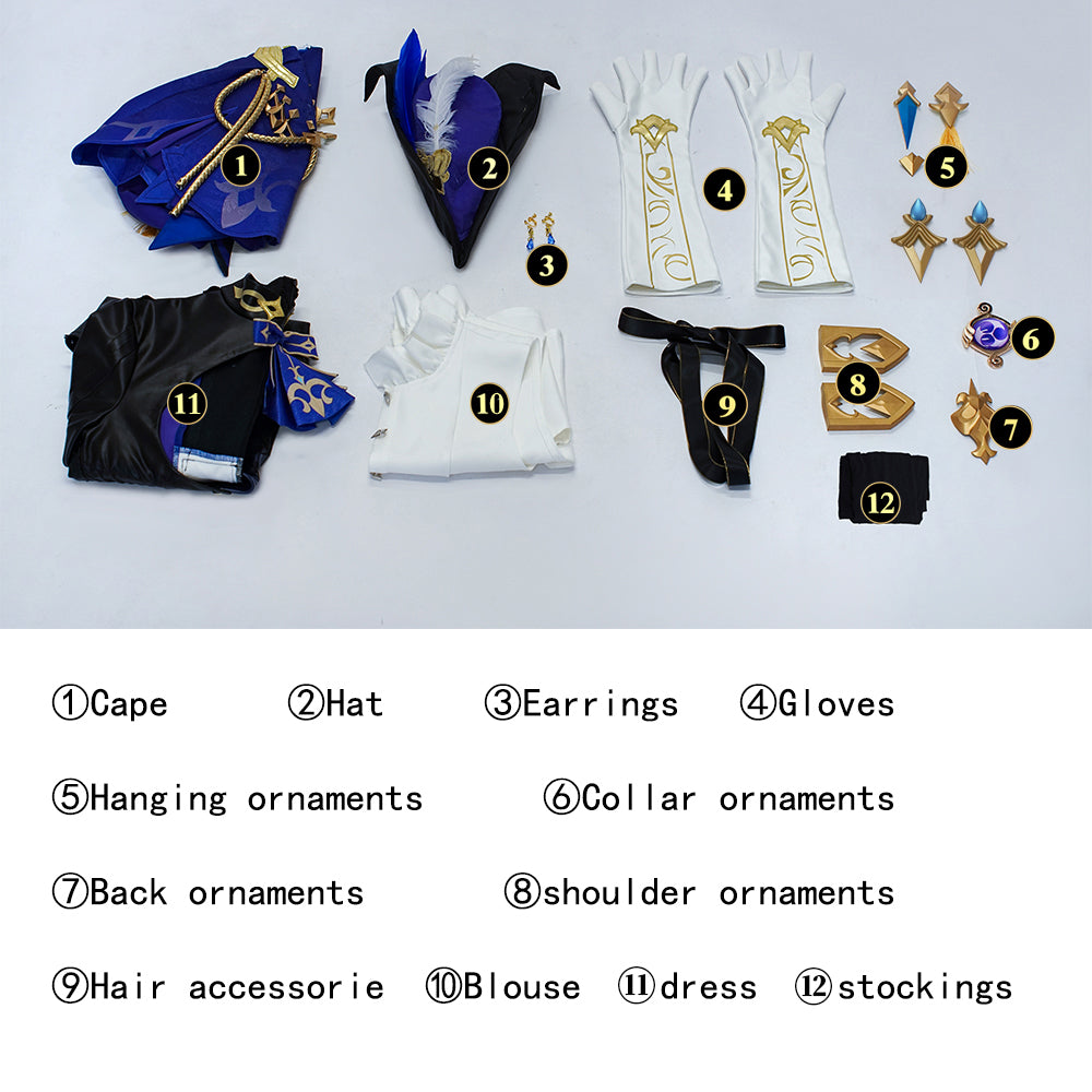 Game Genshin Impact Clorinde Top Level Cosplay Costumes