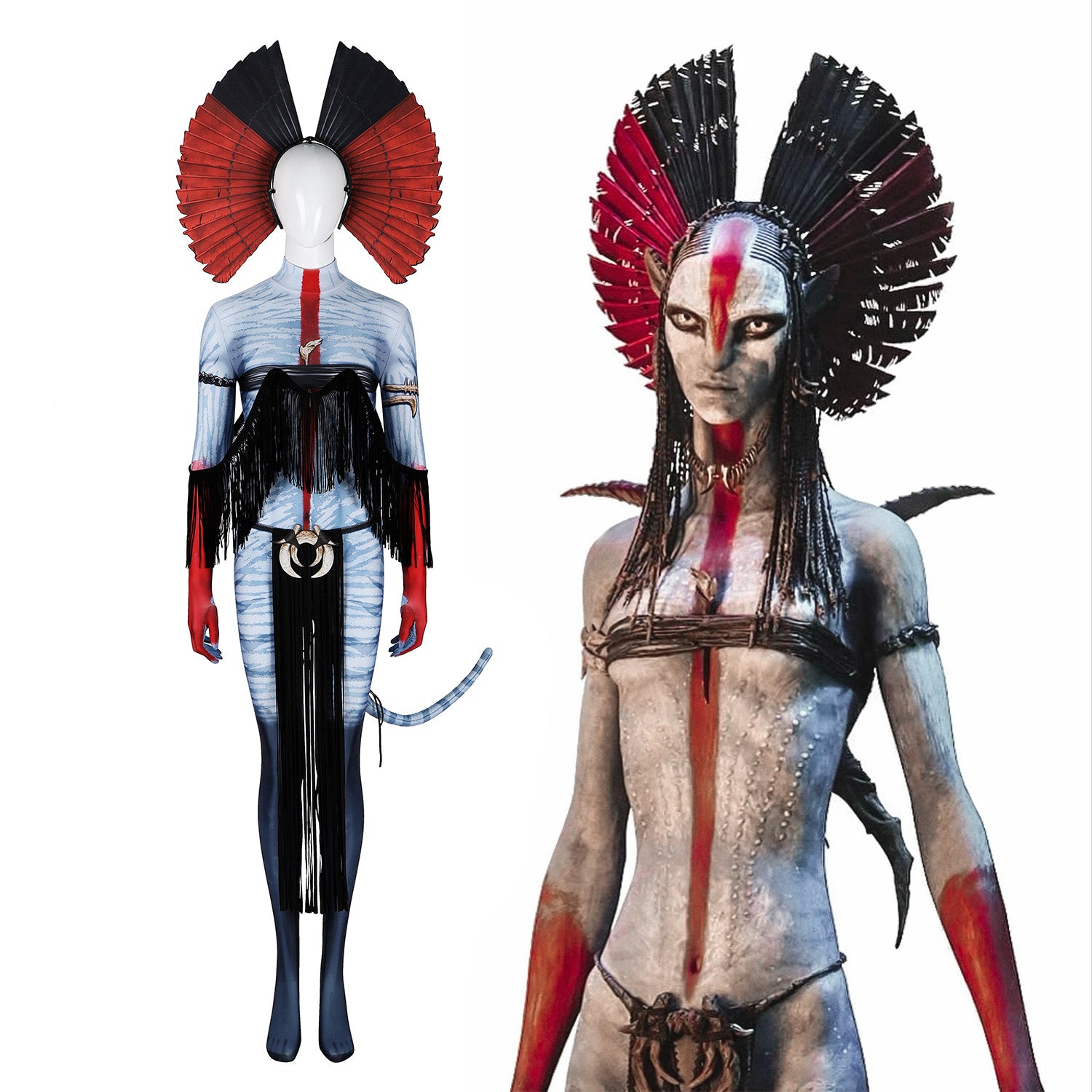 Avatar 3: Fire and Ash Varang Female Jumpsuit Cosplay Costumes
