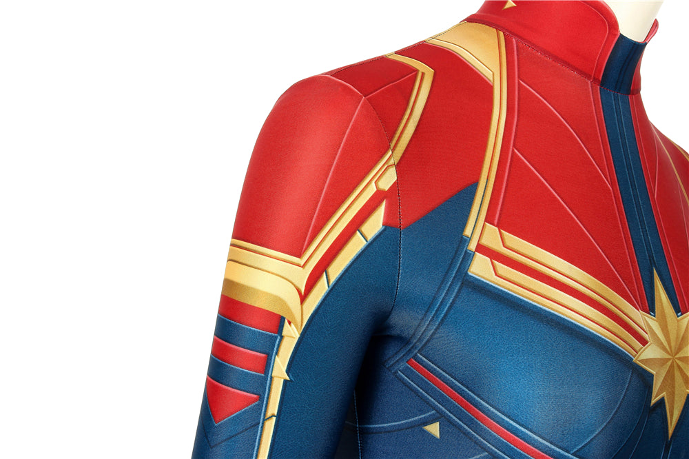 Captain Marvel Carol Danvers Digital Printed Female Jumpsuit Cosplay Costumes