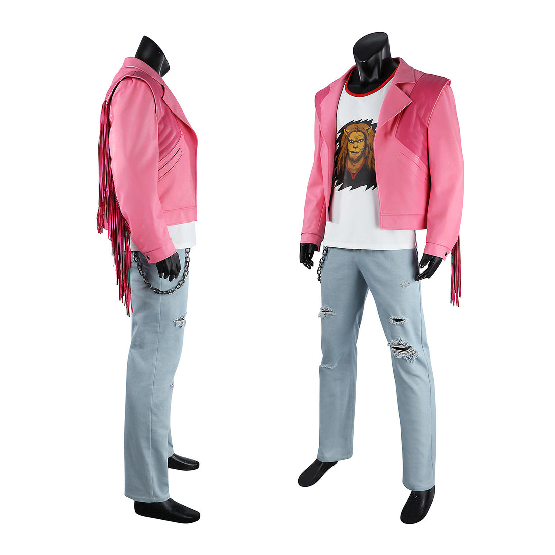 Minecraft Trash Man Garrett Pink Leather Jacket Cosplay Costumes
