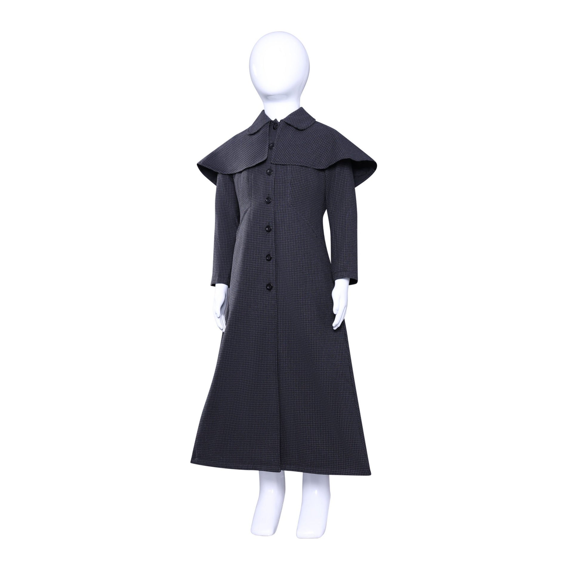 Wednesday 2 Addams Adult and Kids Black Wool Coat Cosplay Costumes