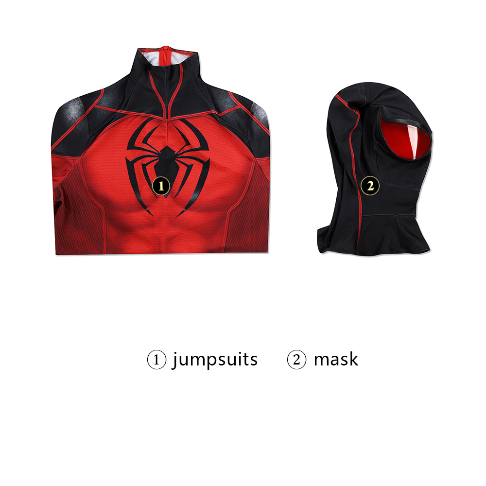 Spider-Man Scarlet Spider Cosplay Costumes Halloween Red Jumpsuit for Themed Party Outfit
