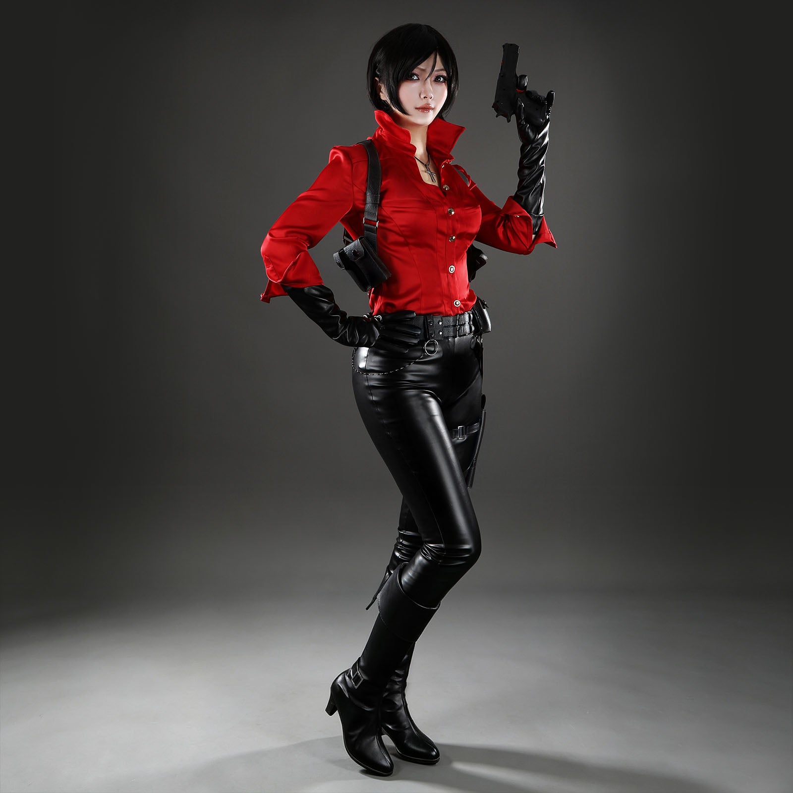 Resident Evil 6 Ada Wong Red Shirt Fullset Cosplay Costumes
