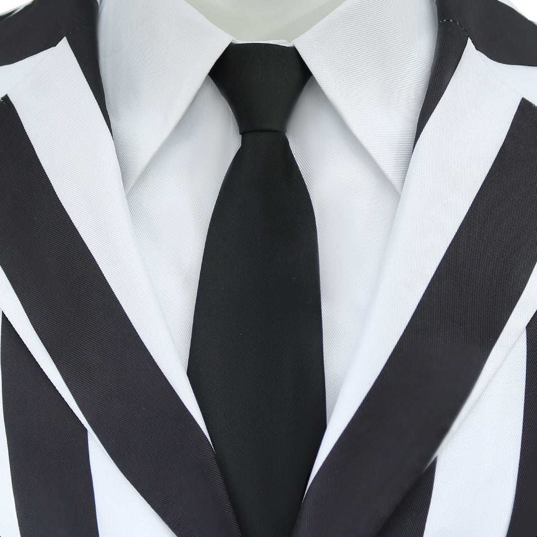 Beetle Juice Michael Keaton Stripe Suit Halloween Cosplay Costumes
